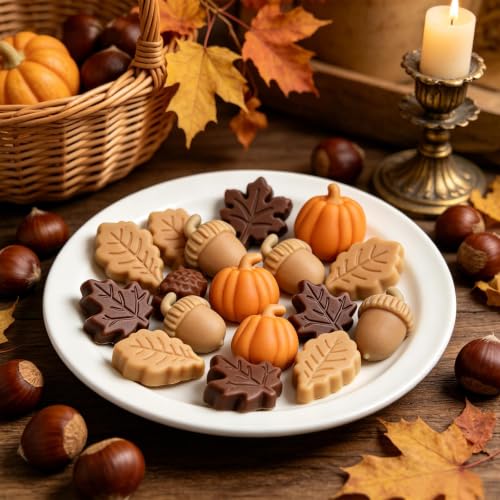 Fall Harvest Silicone Mold for Candy Resin Cake Decorations - Blue, 9 Cavities