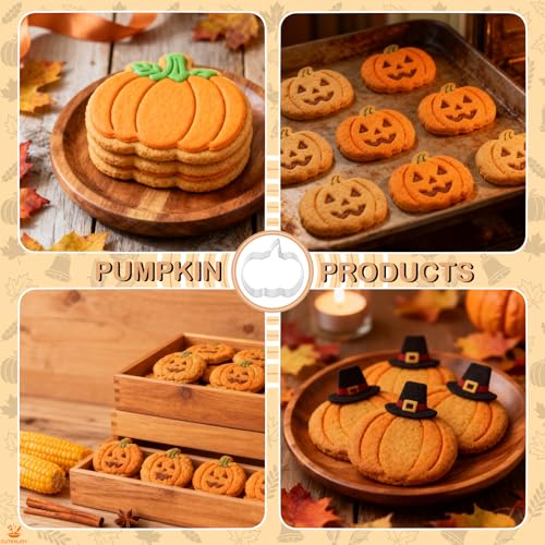 Pumpkin Cookie Cutters Set, 3.54", 3.2", 2.87"- 3Pcs