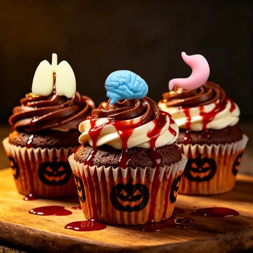 Halloween Realistic Human Organ Silicone Mold 2 Pack for Cake & Candy Decoration