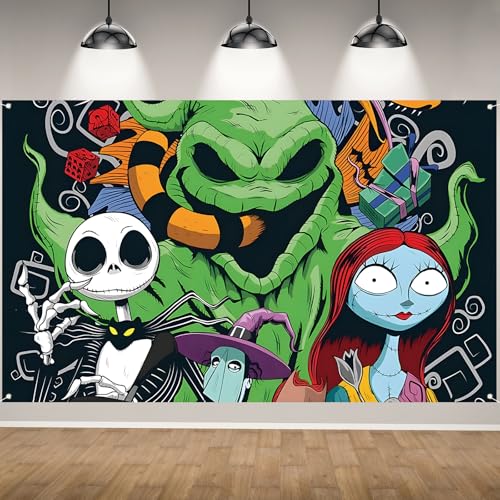 Halloween Backdrop Banner for Parties - 71x43 Inches, Halloween 1