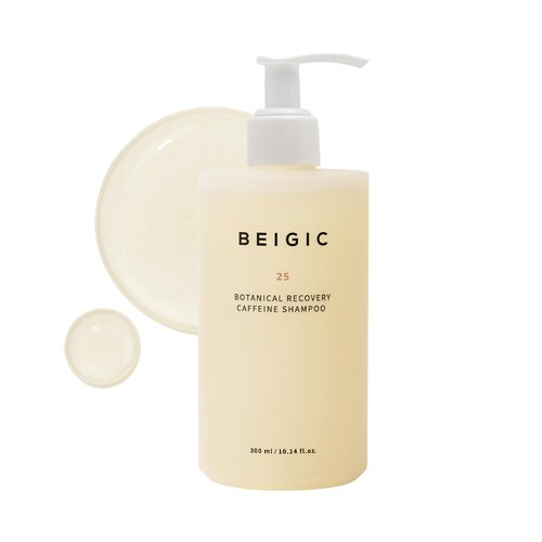 BEIGIC Botanical Recovery Caffeine Shampoo - Vegan Moisturizing Hair Growth Shampoo with Biotin & Argan Oil to Repair Weak & Damaged Hair - Sulfate-Free (10.14 fl oz)