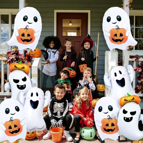 Halloween Foil Balloons Ghost Pumpkin Mylar Decorations Party Supplies