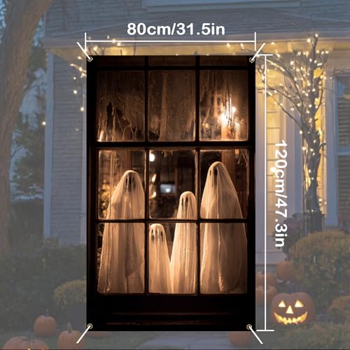 Halloween Window Cover Spooky Ghost Banner 31x47in - Variation Ph03429