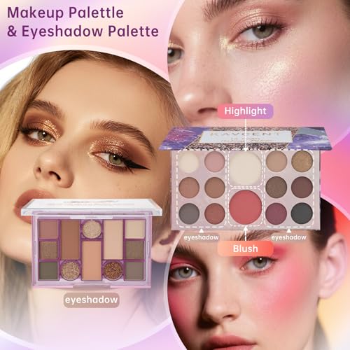 Red Medium Makeup Kit for Women Teens Full Set with Eyeshadow Foundation & Brushes