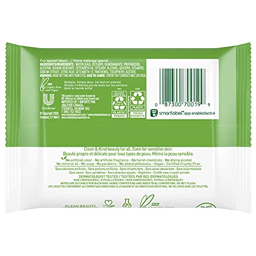 Waterproof Makeup Remover Wipes - Unscented, 7 Count Facial Cleansing Cloths