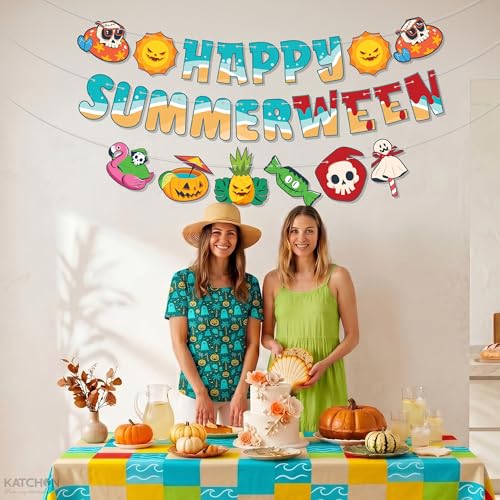 Summerween Banner Party Decorations 10 Feet Halloween Summer Theme