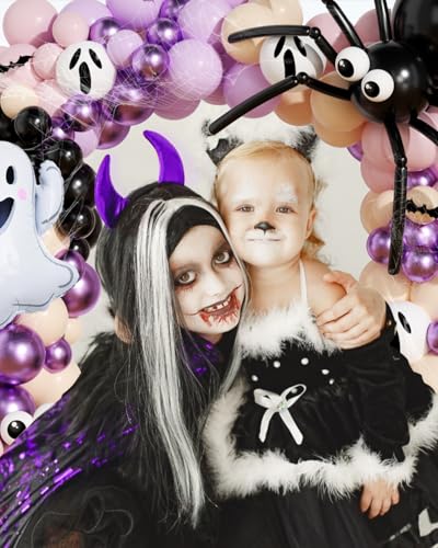 Pink Halloween Balloon Arch Kit for Party Decorations - Pink Black Purple Variation
