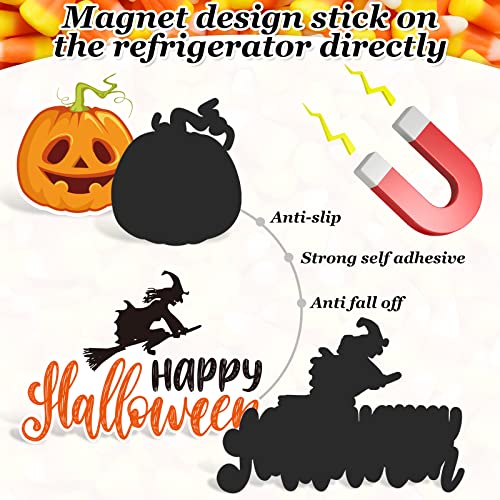 Halloween Refrigerator Magnets 16-Piece Set - Festive Gnome Ghost Pumpkin Decor