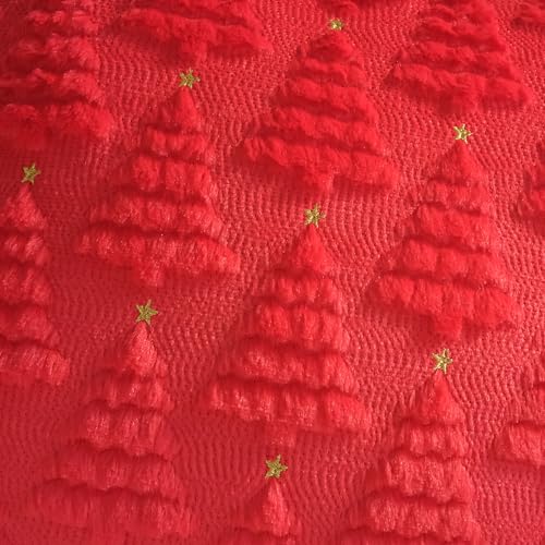 Decorative Pillow Covers Pack of 4 Faux Fur Christmas Tree 24x24 Inches