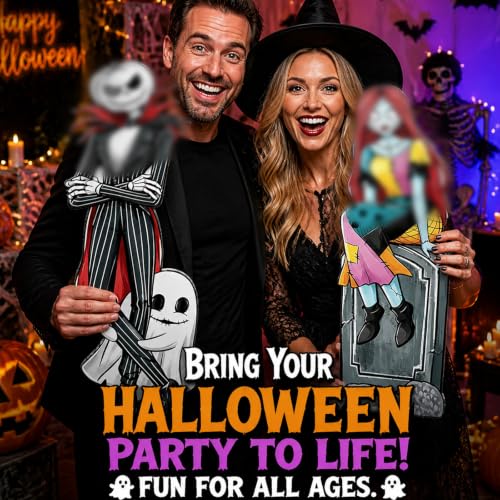Halloween Yard Signs 29.9 Inch Spooky Decorations with Base - Night Before Holiday Christmas
