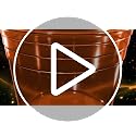 Orange Glow Cups Set - 40 Disposable 16oz Plastic Cups for Party & Holiday