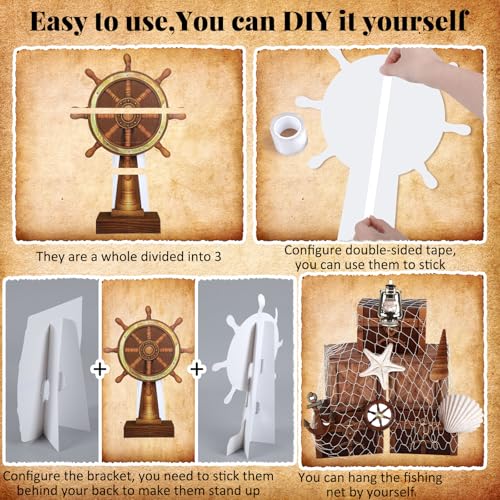 Pirate Party Decorations Kit for Trunk or Treat Halloween Car Decor - 17 Pcs