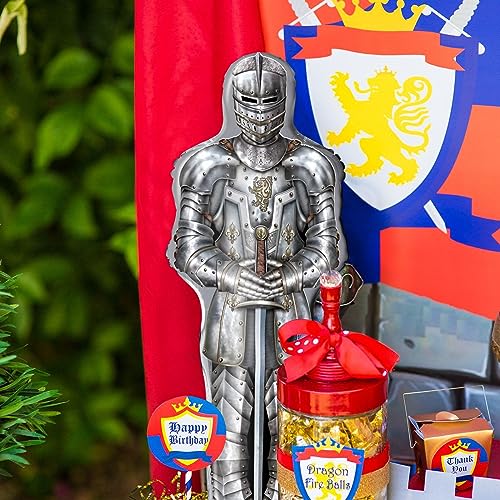 Medieval Knight Balloons Set - Foil Castle & Dragon Party Decorations for Halloween