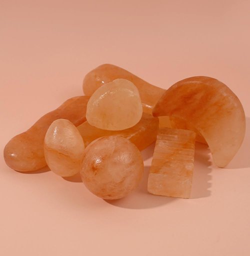 QYLHH 2 Pcs Ball Himalayan Salt Massage Stones Hot Massage Cold Massage Stones Set Warm Rocks Kit for Facial SPA1.97IN