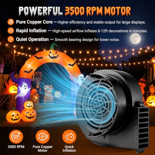 2pcs 12V 1.5A Inflatable Fan Replacement for Christmas Halloween Decorations - Variation of 2/1.5A