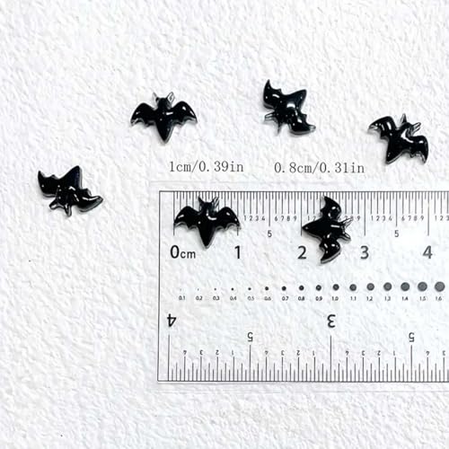 Halloween Nail Charms 3D Bat Rhinestones Set - Nail Art Decorations for Acrylic Nails - Variation Nail Charms 06