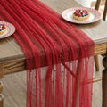 Burgundy Pearl Gauze Table Runner 120 Inch 10PCS - Wedding & Party Decor Variation of THIS listing