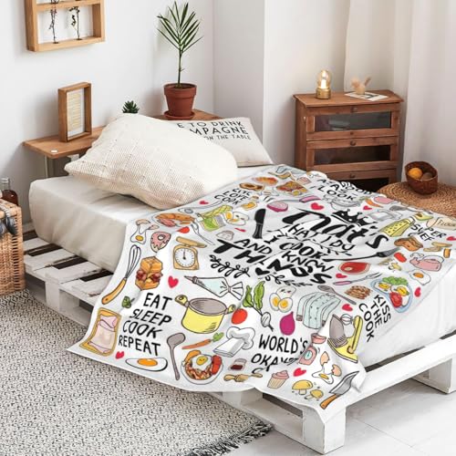 Cook Blanket Throw for Chefs - 60x50 Inch Plush Chef Gift Variation of THIS listing