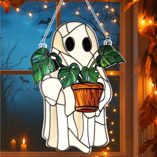 Plant Cute Ghost Ornament Halloween Decor - Whimsical Halloween Ghost Figurine