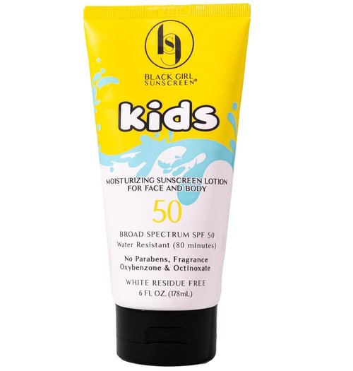 Black Girl Sunscreen Kids SPF 50 Lotion - Water-Resistant Sun Protection for Melanin-Rich Skin | 6 fl oz