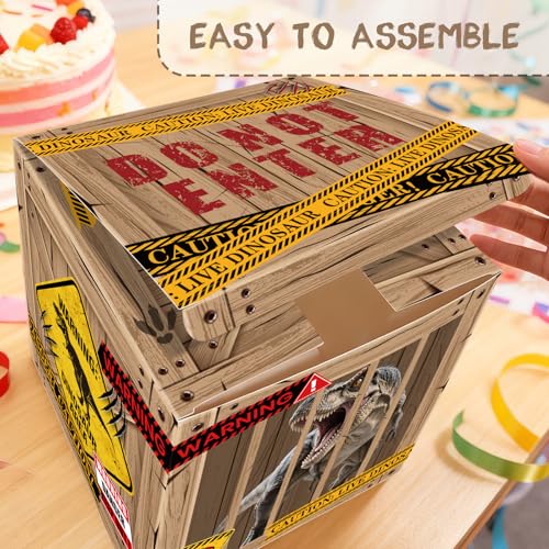 Halloween Dinosaur Party Decoration Boxes Set - 12x12 Inches, 6 Pieces
