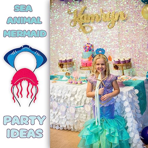 16-Pack Felt Sea Animal Headbands for Ocean Theme Party & Costume