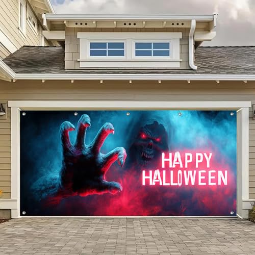 HOMETITUTE Halloween Garage Door Cover Banner 13x6ft - Garage Banner#7