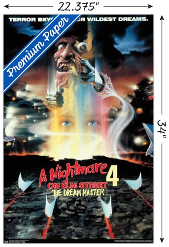 Nightmare on Elm Street 4 Dream Master Poster - 22.375 x 34 Premium Unframed Wall Art - Variant: 34"L x 22.4"W