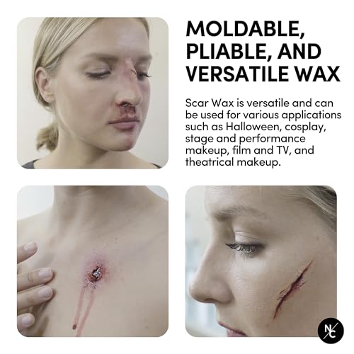 SFX Makeup Scar Wax Kit with Spatula for Fake Wounds & Special Effects