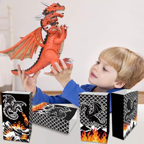 Dragon Theme Birthday Party Decorations Kit with Banners Balloons & Cake Toppers
