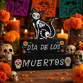 Day of the Dead Cat Decorations Set - Vibrant Mexican Festival Decor