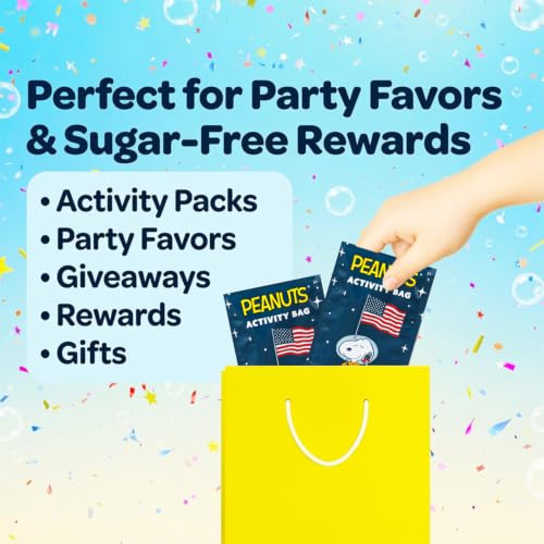 Peanuts Party Favors Set - 8 Mini Snoopy Activity Packs for Kids
