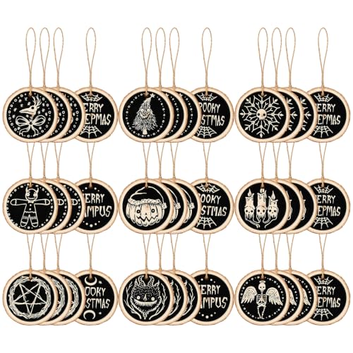 Gothic Christmas Ornaments Set - Dark Holiday Decorations for Creepy Creepmas