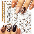 Self-Adhesive Leopard Nail Stickers for Nail Art - Colorful Animal Patterns, 8 Sheets - Leopard Print Variation 1