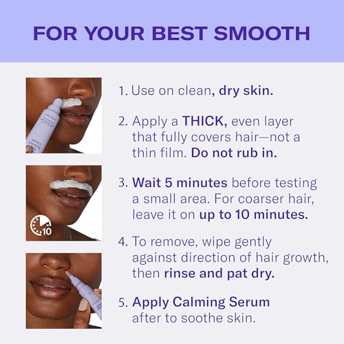 Facial Hair Removal Cream for Women - 1.35 fl oz Twin Pack, Gentle & Fast-Acting
