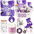 Purple Halloween Gift Basket for Women - Boo Themed Cozy Set