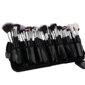 wfljl Professional Makeup Brush Organizer Bag - Leather Travel Case | Portable Cosmetic Bag with Multiple Pockets, Perfect for Makeup Artists & Daily Use to Hold & Protect Brushes Efficiently