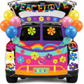 Hippie Trunk or Treat Car Decoration Kit with Tie Dye Peace Banner - 26 Variation