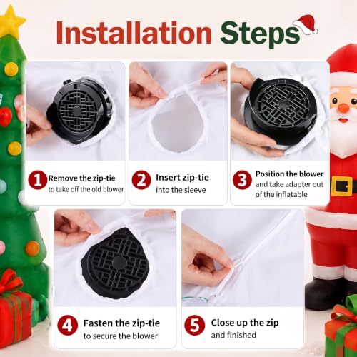 12V 1.5A Inflatable Blower Replacement Fan - Waterproof Outdoor Use - Variation 1 / 12V 1.5A