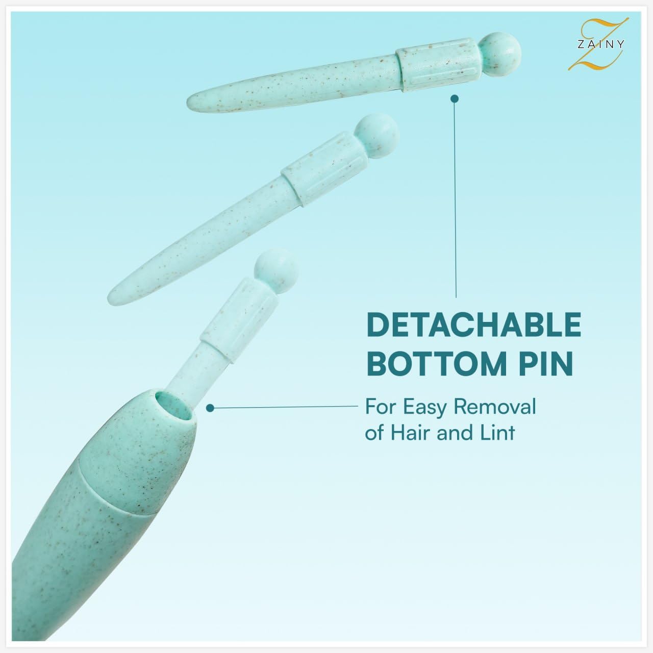 ZAINY Curl Defining Brush Set - 2PC Wide Tooth Comb & Detangler for Curly Hair | Ideal for Women, Kids & Men