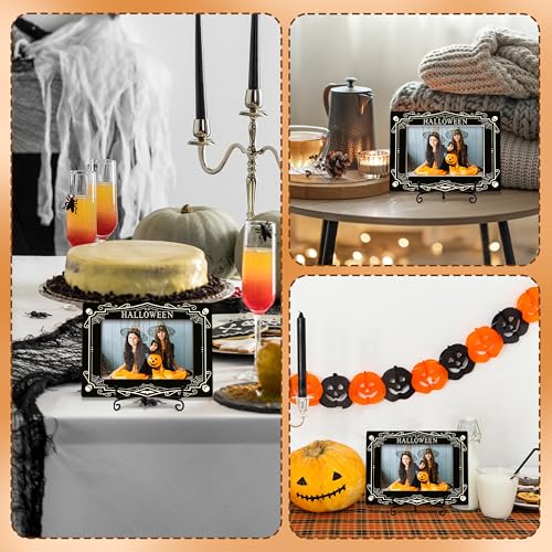 Halloween Picture Frame 4x6 Web Skull Theme for Home Office - Style 3