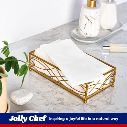 JOLLY CHEF Disposable Bathroom Hand Towels 1000 Count - White Guest Napkins