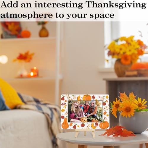 Thanksgiving Pumpkin Wooden Picture Frame 4x6 - Fall Decor with Variation Thanksgiving 1