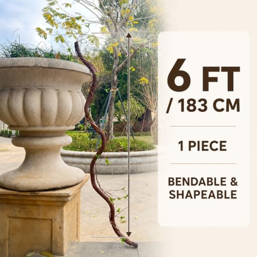 Flexible Artificial Tree Twigs and Vine Branches - 6.3Ft for Home Decor