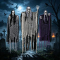 Halloween Hanging Skeleton Decorations Set - Outdoor Indoor Yard Spooky Ghosts 58" & 43"