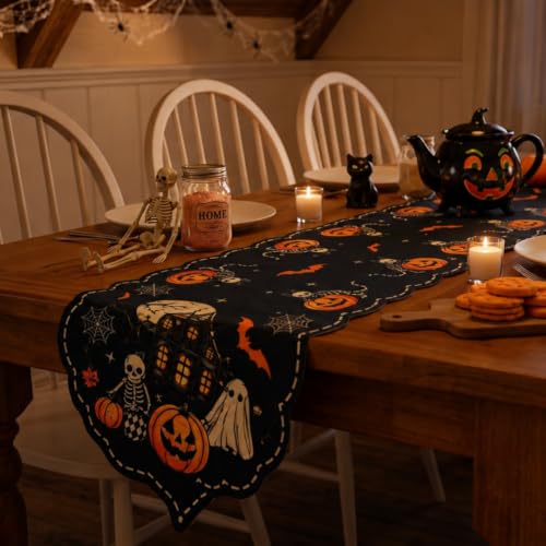Halloween Table Runner 13x69 Inch Gothic Festive Home Decor