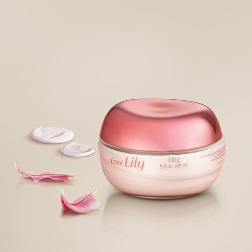 O Boticário Love Lily Body Cream - 24-Hour Hydration & Fragrance for Dry Skin | 8.8 Ounce