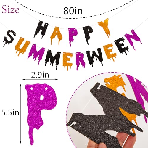 Summerween Banner - Halloween Summer Party Decorations for Spooky Celebrations