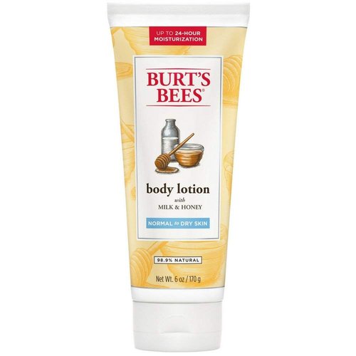 Burt's Bees Naturally Nourishing Body Lotion - Milk & Honey, 6 oz | Hydrating Skin Care