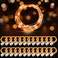 Orange 24 Pack Battery Operated LED Fairy String Lights Waterproof 7ft for Wedding Party Garden